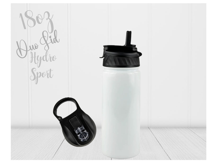 18oz Customizable Sublimation Dual Lid Hydro Sport Stainless Steel Tumbler