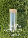 16oz Clear Glass Libbey SNOW GLOBE Tumbler