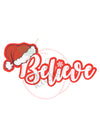 Believe Santa Hat (Offset) (SVG)