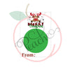 Reindeer Merry Christmas Ornament tag (PNG)
