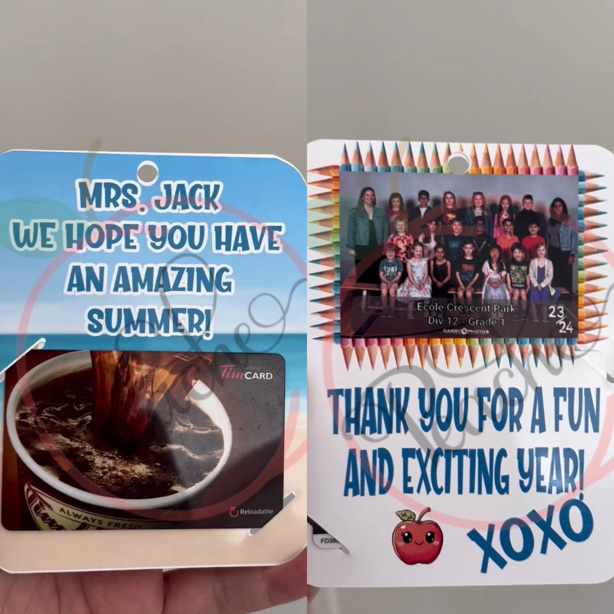 Double Sided Glossy Gift Card Holder