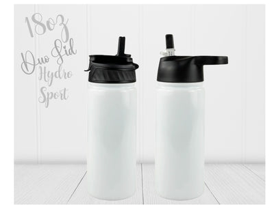 18oz Customizable Sublimation Dual Lid Hydro Sport Stainless Steel Tumbler