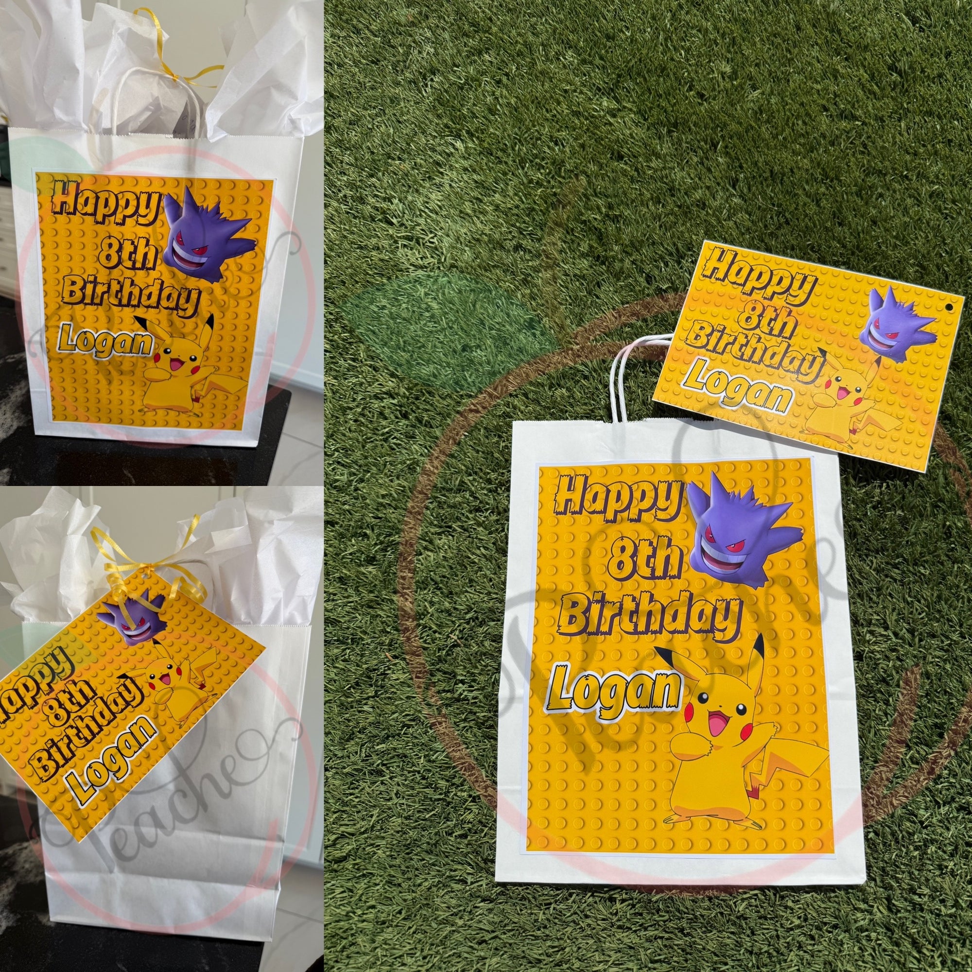 Customizable Gift Bag and Gift Tag card combo