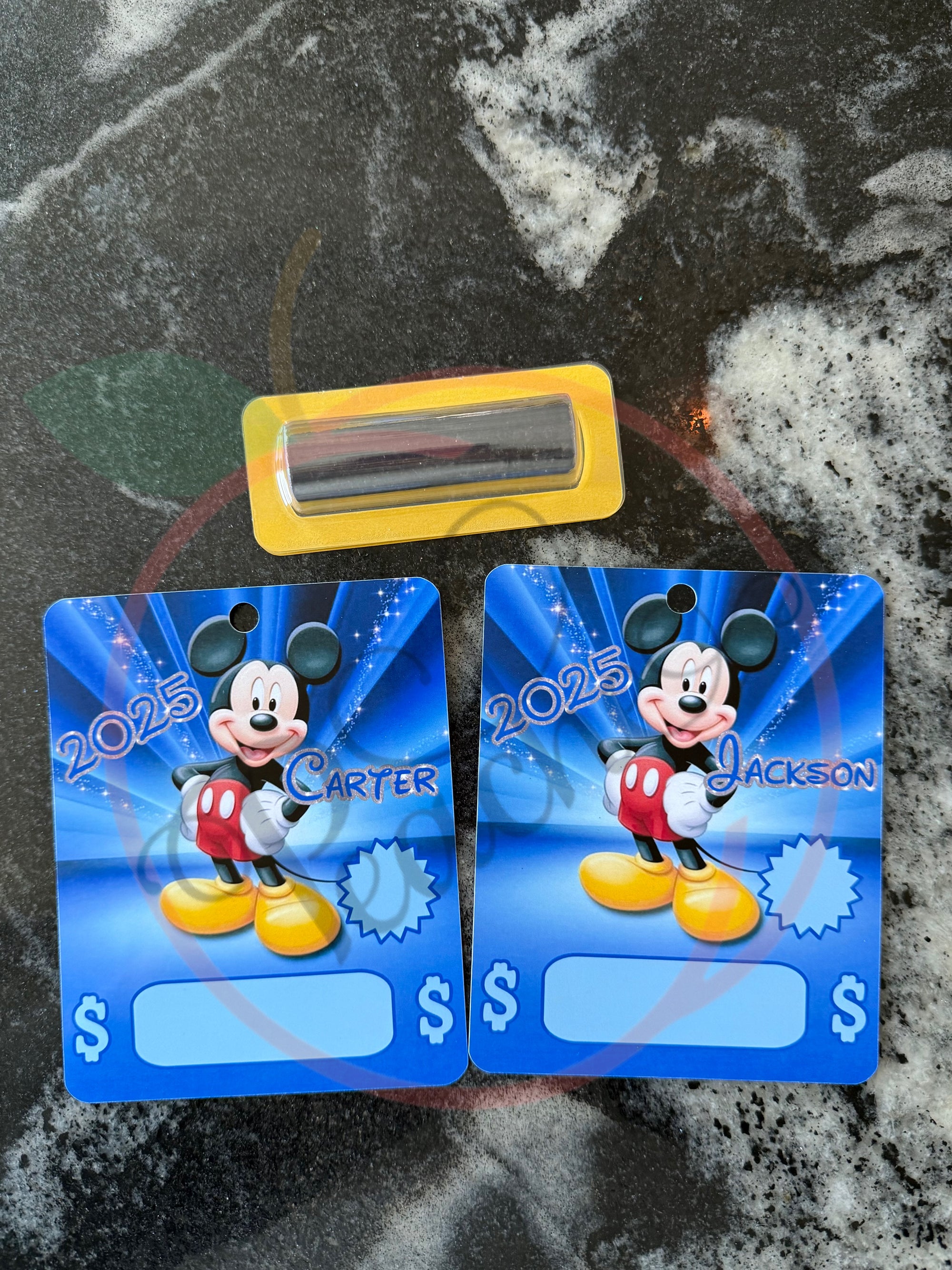 Custom Money Holder with clear pouch