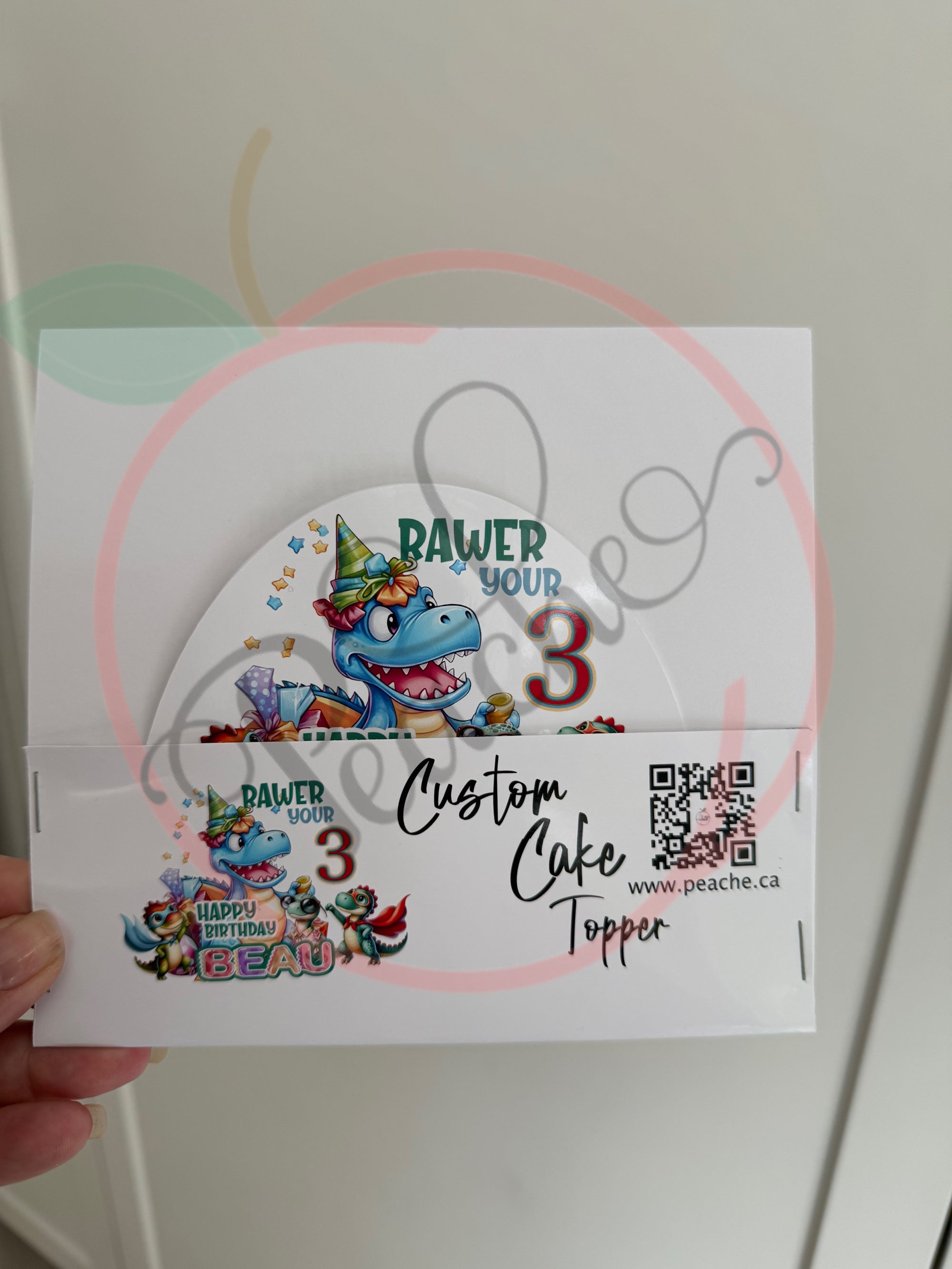 Custom Double Sided Cake Topper