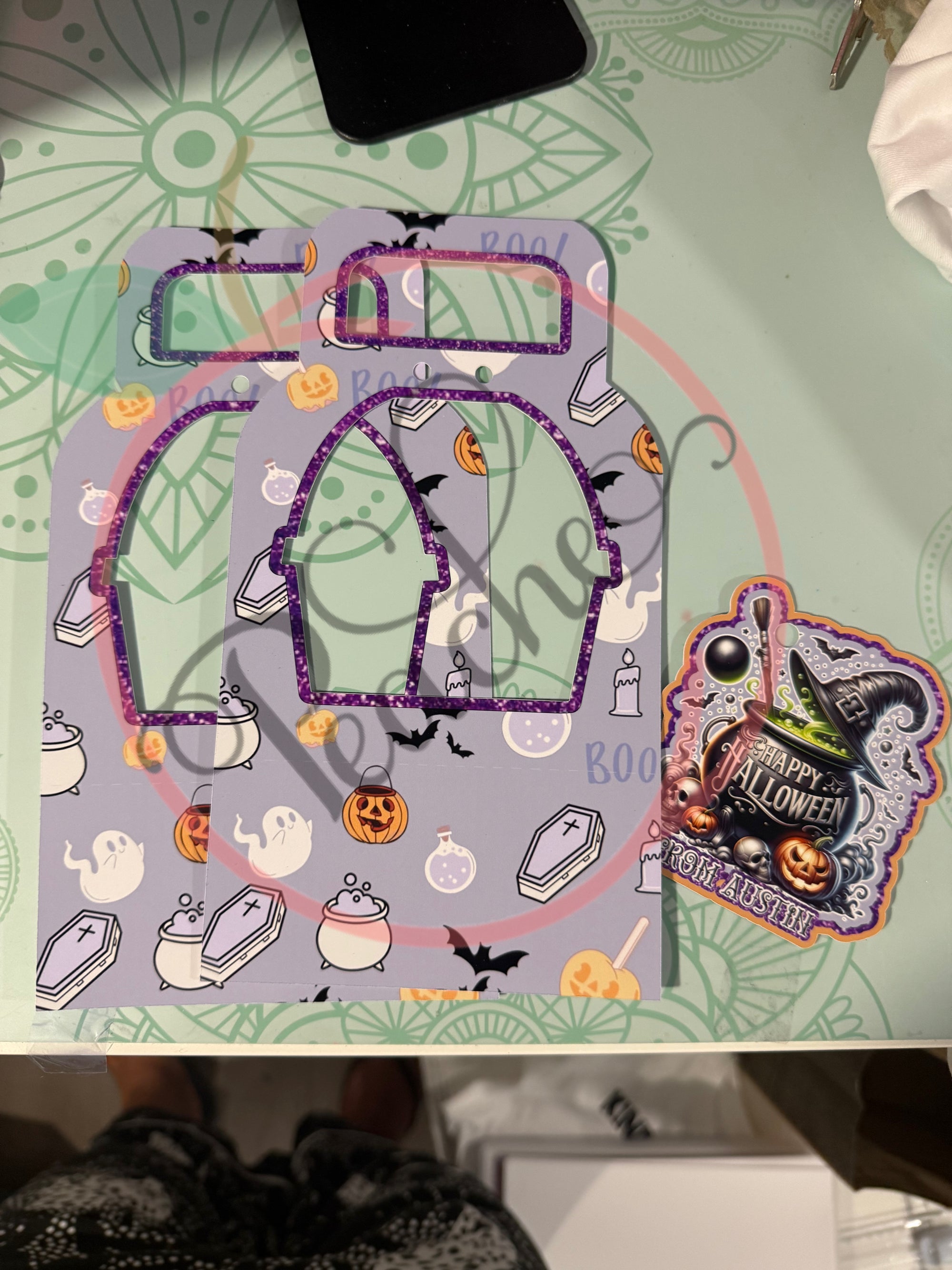 8oz Dome Cup Holder -Halloween- PNG