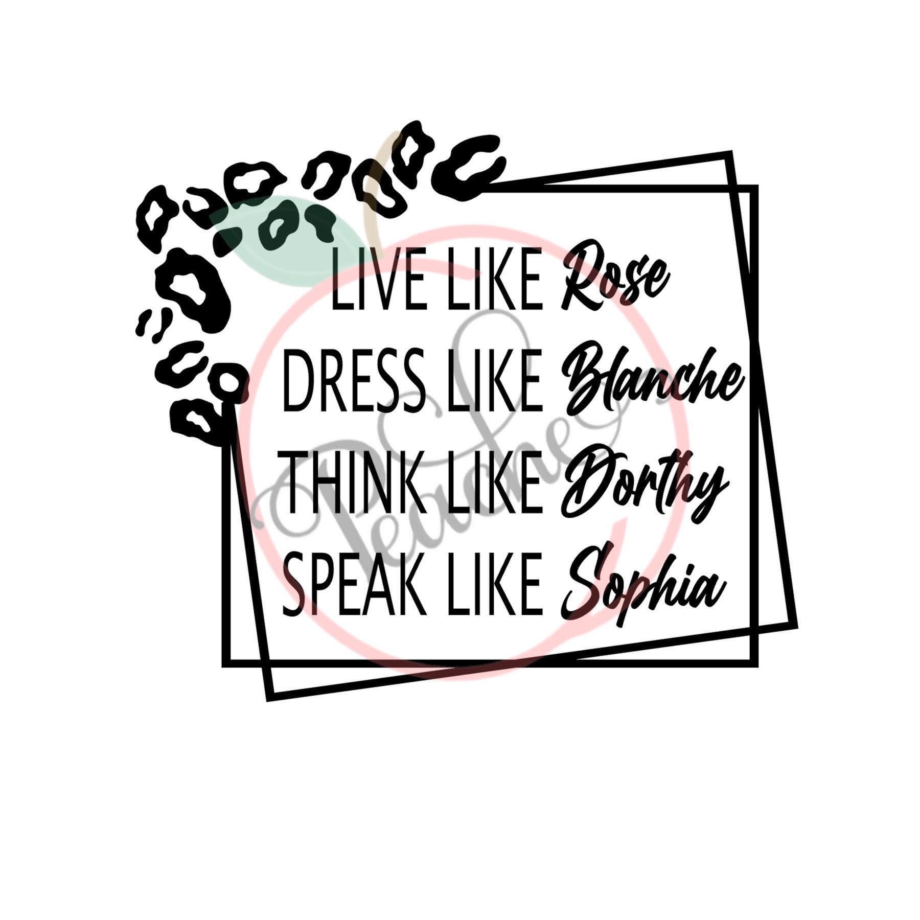 Golden Girls Leopard Square (SVG)