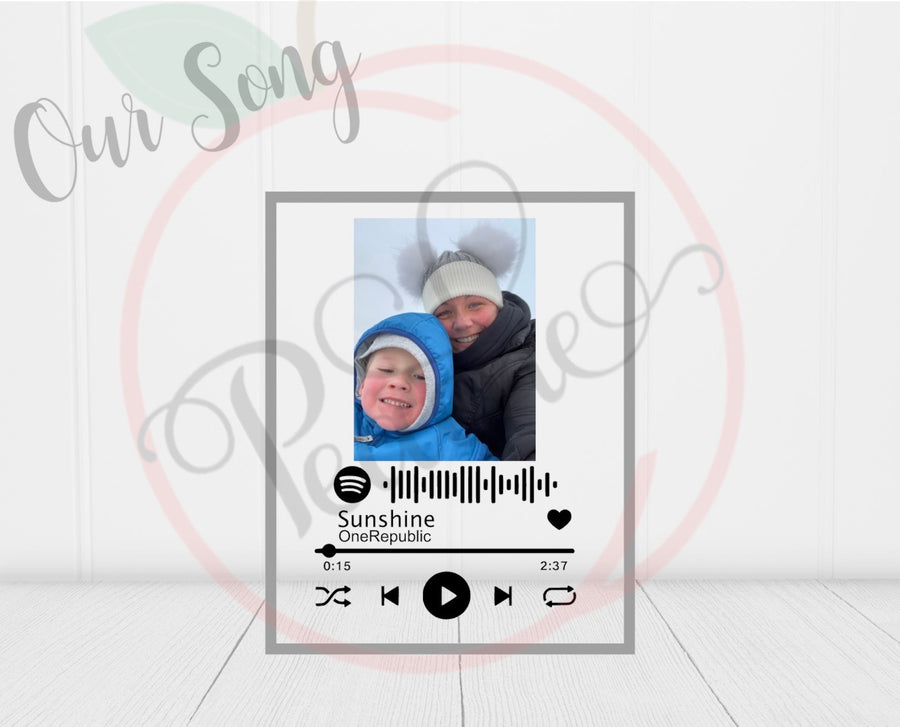 Customizable Photo/Music Plaque