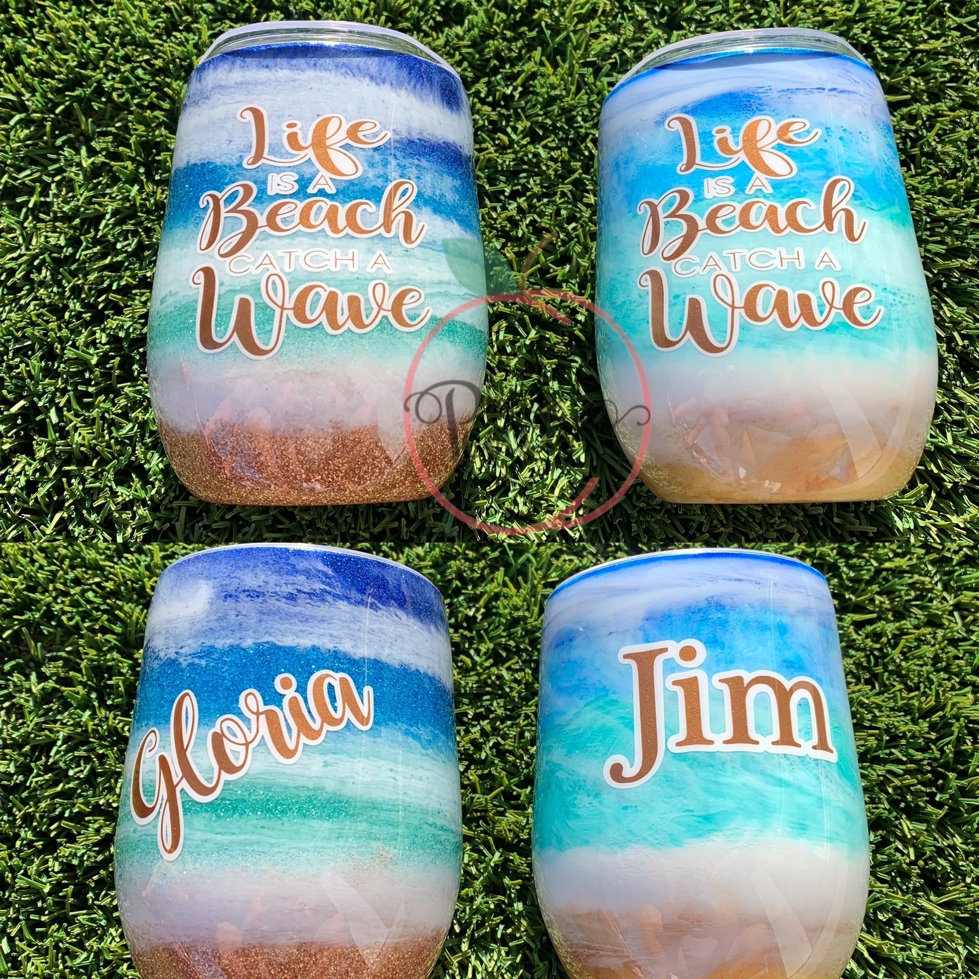 12oz Customizable Epoxy Wine Tumbler