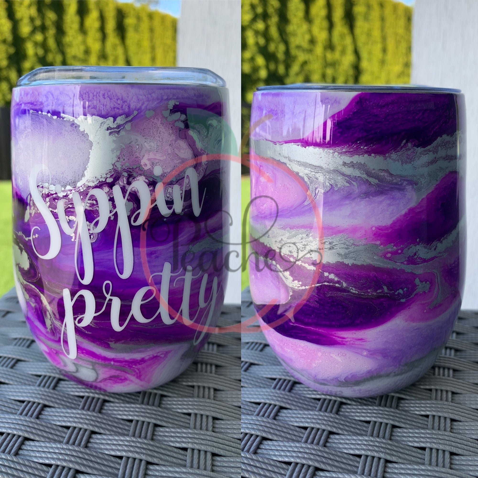 12oz Customizable Epoxy Wine Tumbler