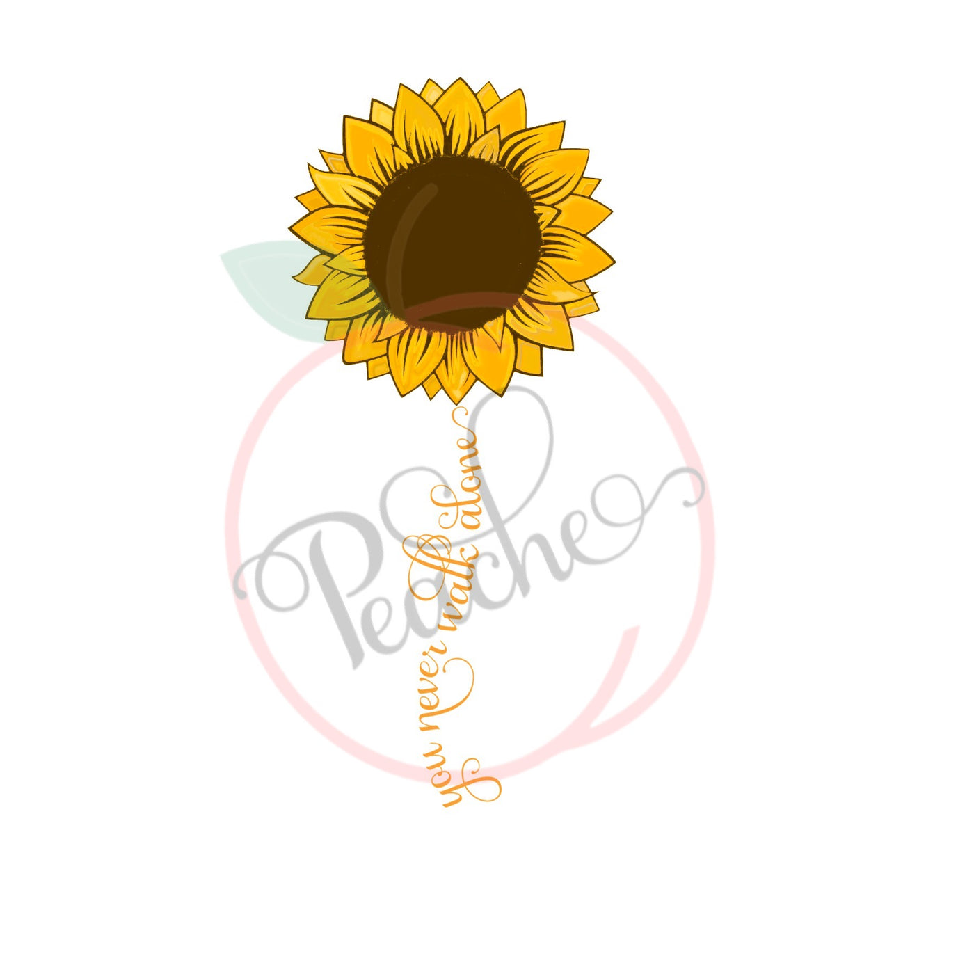 You Never Walk alone Sunflower (PNG)